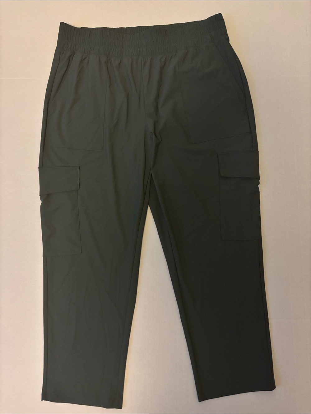 Old Navy SleekTech Utility Pants Women’s L Petite Olive Green Stretch Go-Dry